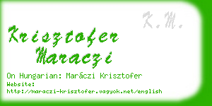 krisztofer maraczi business card