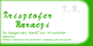 krisztofer maraczi business card